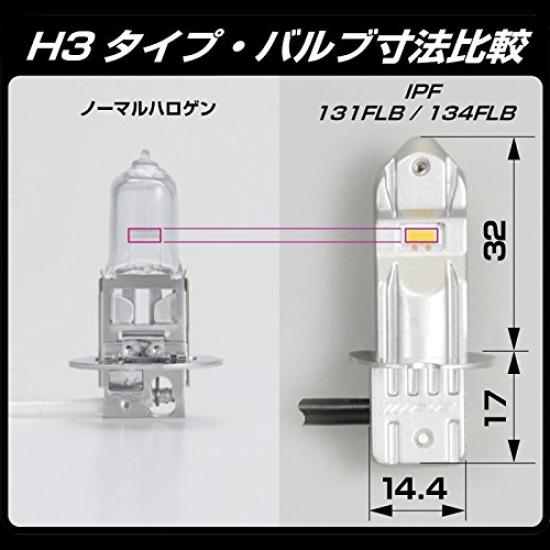 IPF Tåkelys LED Pære 6500K 131FLB Laget i Japan H3/H3C