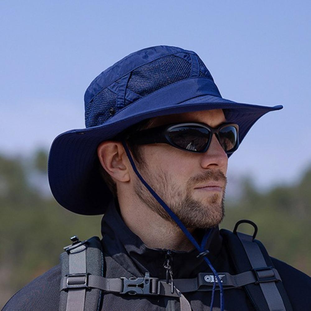 Nylon Folding Bucket Hat Quick-dry Portable Hiking Cap Creative Mesh Fisherman's Hat Man Woman
