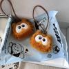 Garfield cartoon cute plush doll keychain kawaii cat head figure pendant backpack accessory anime merchandise