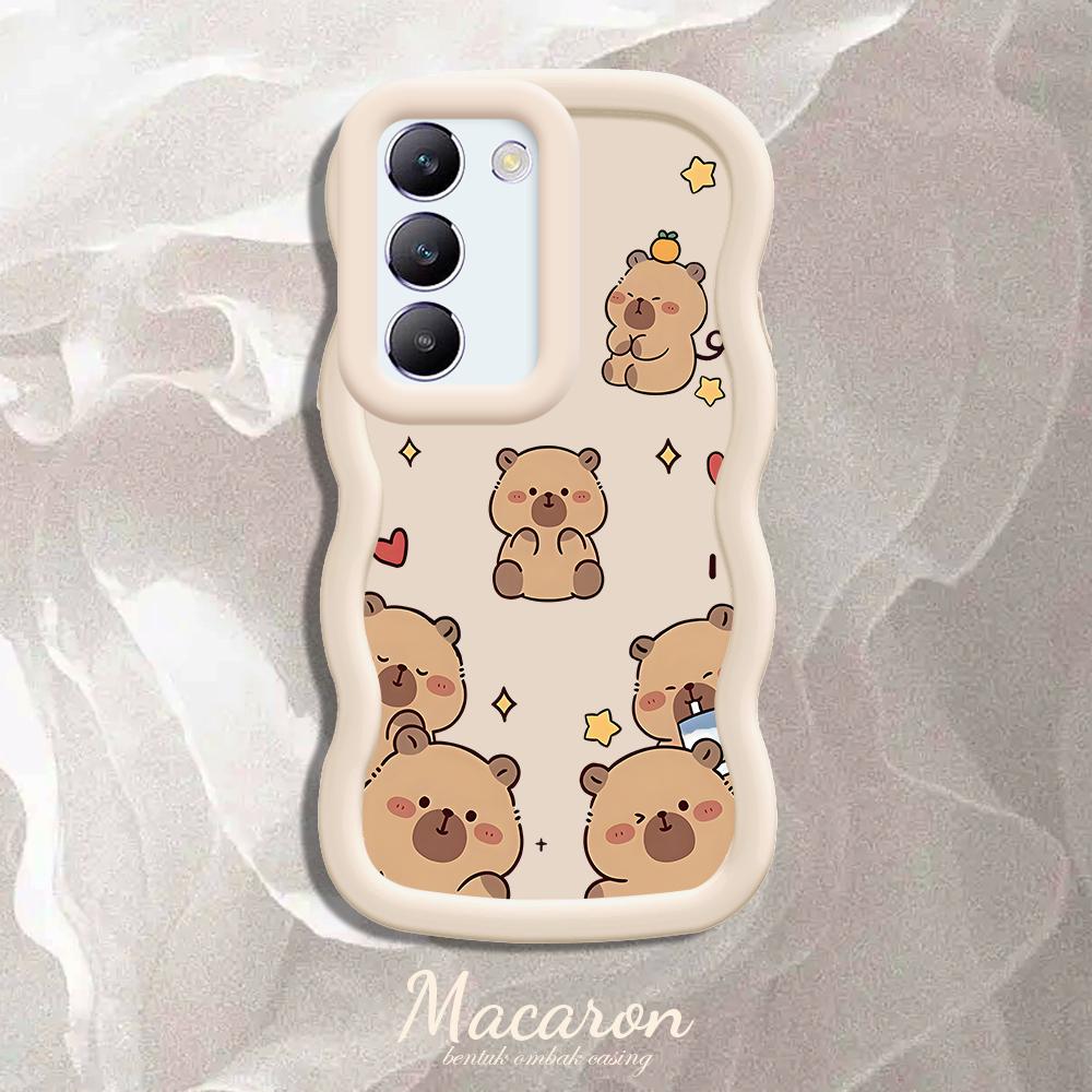 

Окрашенный узор Big Wave Edge Мягкий силиконовый материал Macaron чехол для телефона противоударный защитный резиновый чехол для OnePlus Vivo Motorola Moto Motorola Moto G04 белый