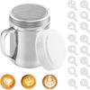 Flour Shakers with Handle Stainless Steel Container Sifter Seasoning Cocoa Flour Icing Sugar Powder Coffee Sifter Kitchen Tool