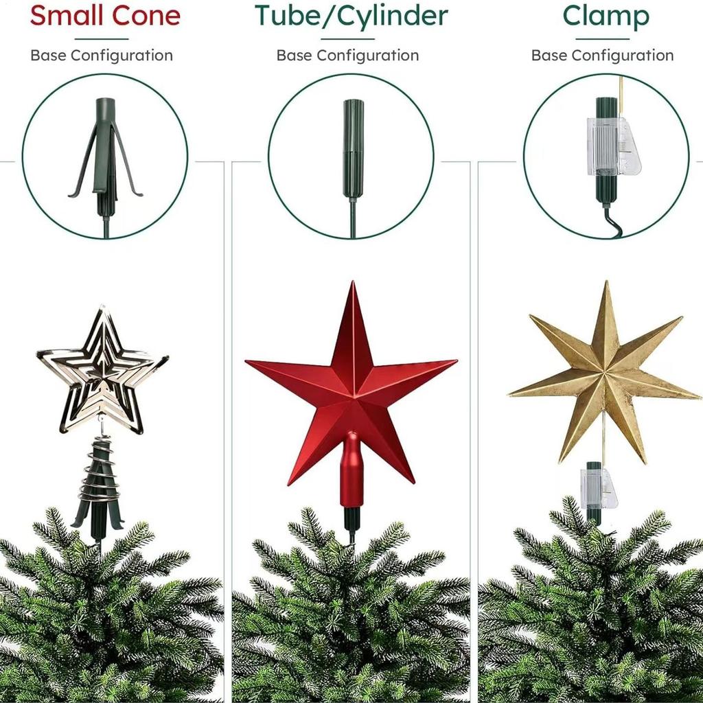 Christmas Tree Topper Stand Sturdy Spiral Holder Twist On Tree Topper Supporter Replacement for Indoor Outdoor Holiday Party