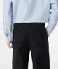 MUSINSA STANDARD Back Satin Tapered Officer Pants [Black]