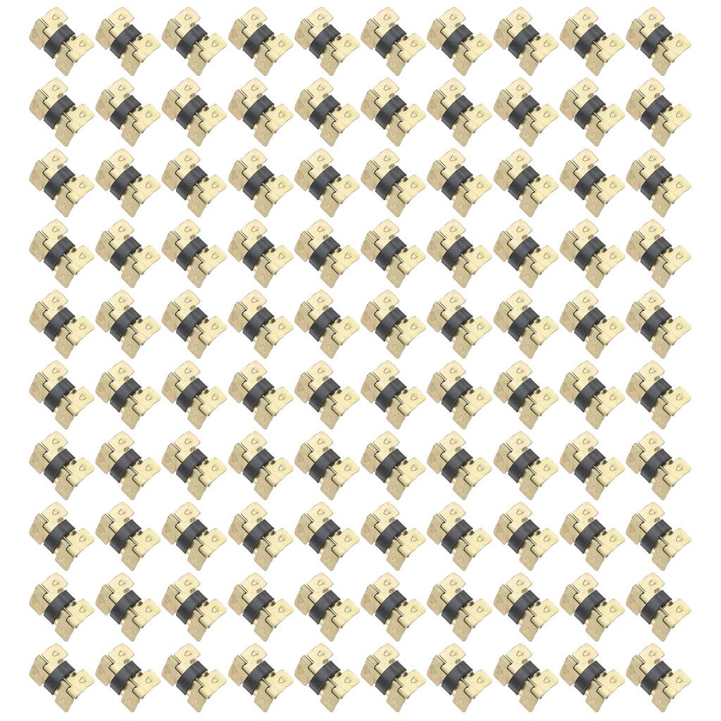 100 Pcs Spring Hinge Sturdy Iron Self Closing Spring Loaded Hinge for Glasses Case Jewelry Box