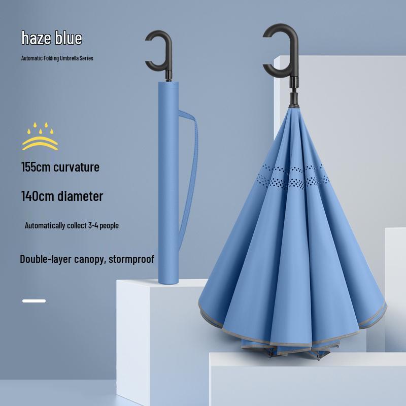 Hands-Free Automatic Double-Layer Car Umbrella for Two