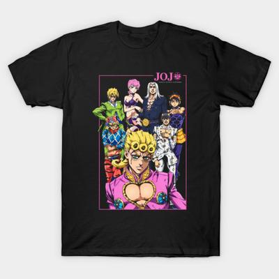 Asian Size Cotton Unisex Tshirt Print T-shirt Jojos Bizarre Adventure T-shirt No-Cut Print Regular Fit