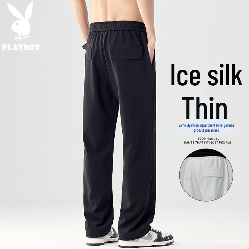 PLAYBOY Men s Loose Straight-Leg Casual Pants 4XL