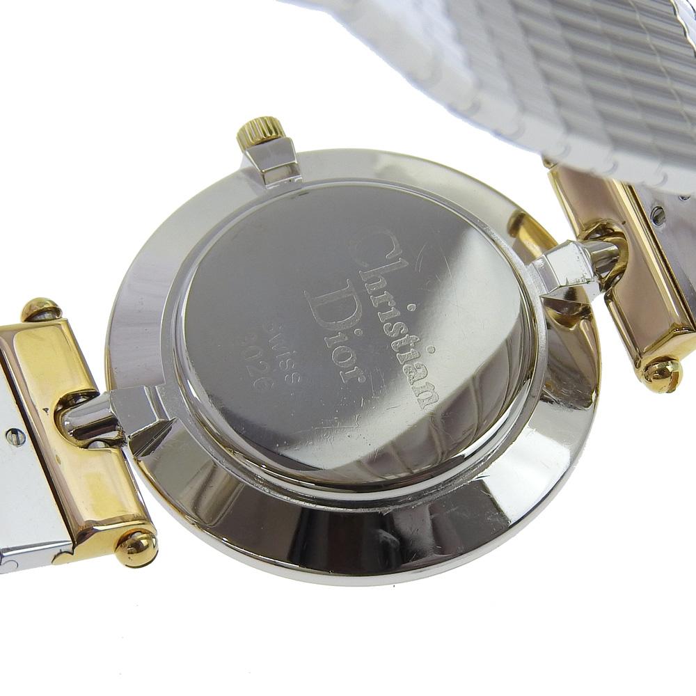 Dior Zegarki 3026 czarna tarcza Stal Nierdzewna/Pozłacany Kwarcowy Wyświetlacz Analogowy Damski Używany