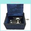 Artistic Merry Christmas Music Box Delicately Engraved Wooden Collectible With Natural Oak Finish