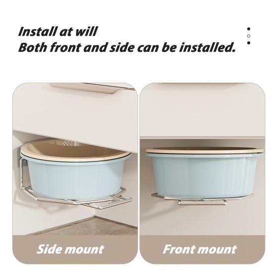 Wall Mount Washbasin Storage Rack Strong Load-bearing Rust-Proof Multifunctional Bathroom Storage Organizer