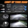 1pcs 12V/24V Motorcycl Headlight 7'' V-shape LED Headlight with Turn Signal Lights DRL Hi/Lo Beam
