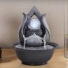 T02C!Indoor Electric Tabletop Fountain With LED Lights Decorative Tiered Rock And Waterfall Design Quiet & Soothing