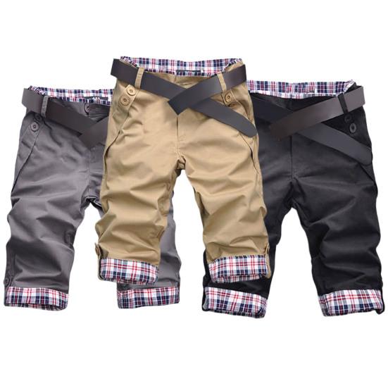 Şort Renkli Blok Patchwork Sokak Şıklığı Dar Kesim Cepler Fitness için Kısa Pantolonlar