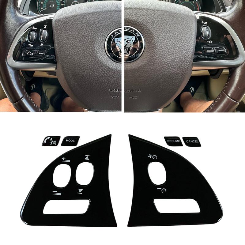 For Jaguar XF Button Stickers Black Covers 2012 to 2015 For Jaguar X250 Car Accessories Interior AC Gear Switch Repair Decals