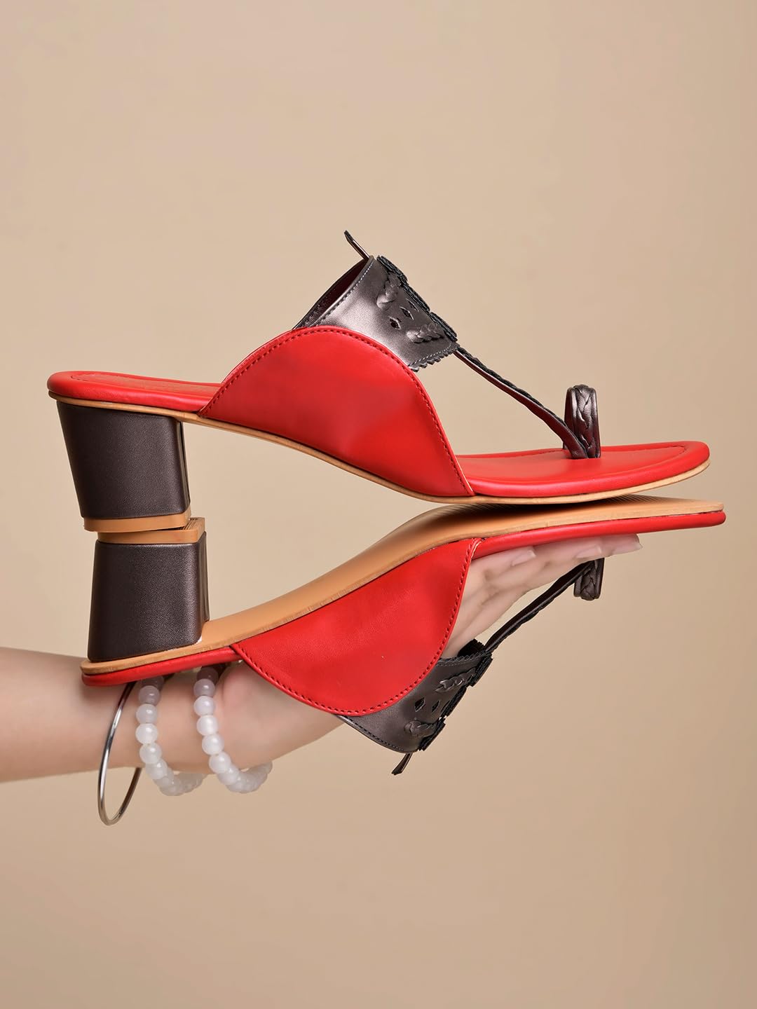 Shoetopia Women S Kh-4433 Mauve Heeled Sandal-7 Kids Uk (Kh-4433-Red)-Eu40 7 UK красный