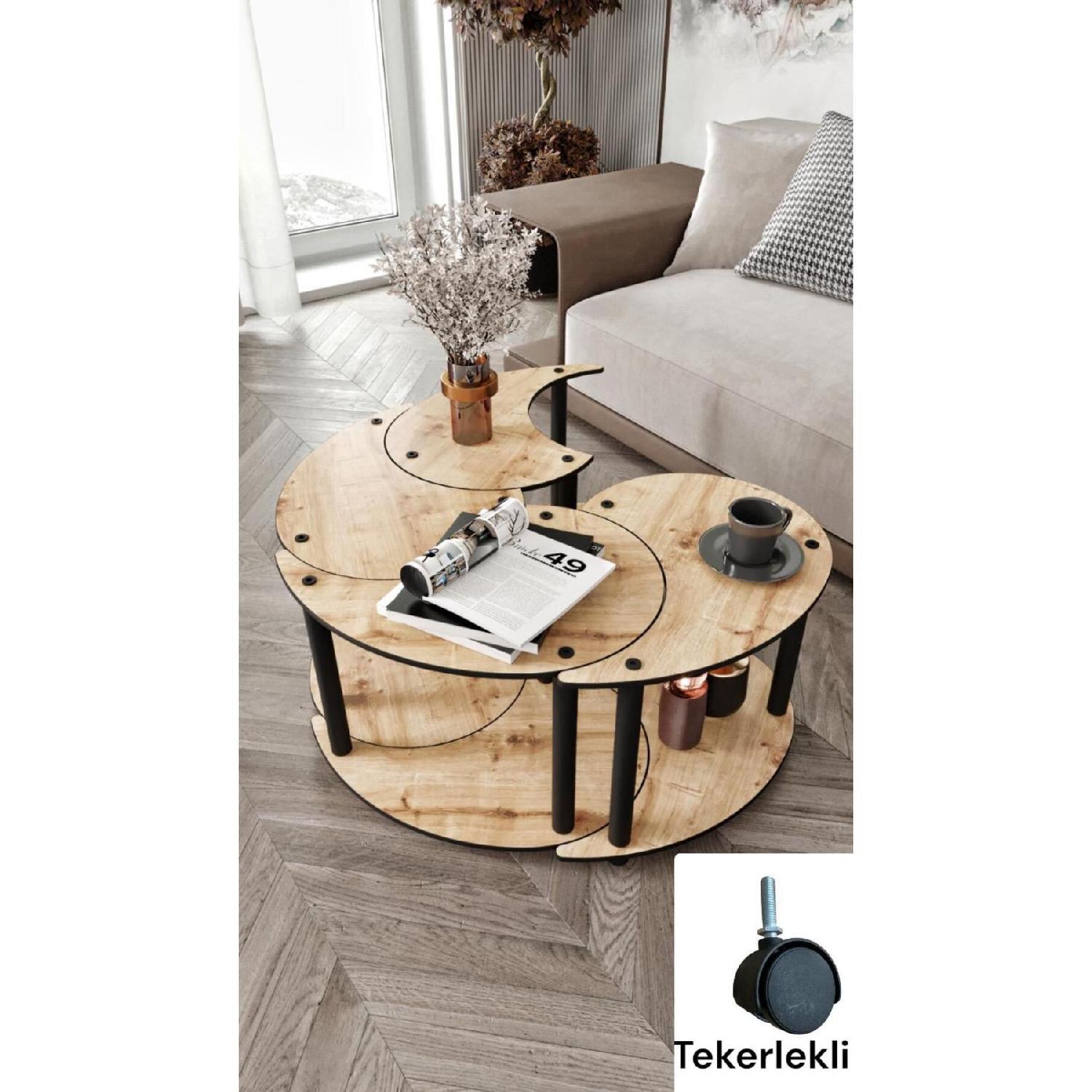 

Журнальный столик Yin Yang Unity Serenity с 4 колесами, дуб сапфир, 70 см