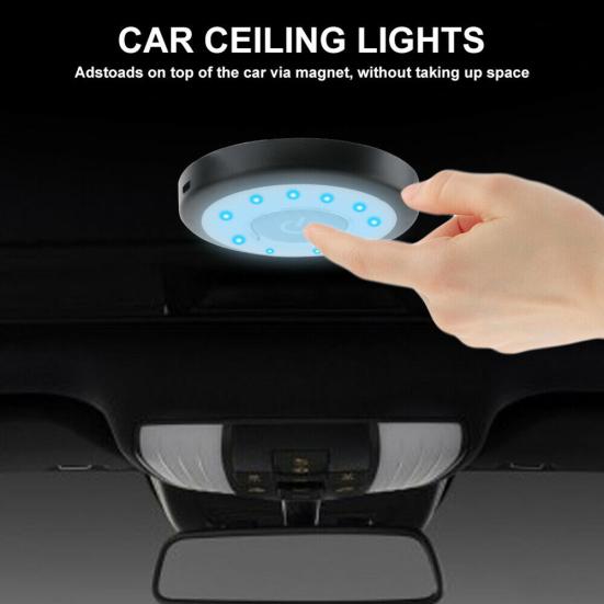Rechargeable Car Auto Interior Magnetic Ceiling Dome Lamp LED Reading Light