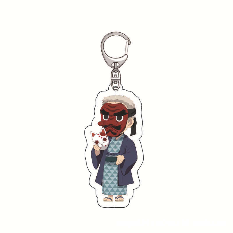 Anime Demon Slayer Acrylic Keychain Tanjiro Zenitsu Creative Accessory Charm Charm Decor Gift for Fans Collection