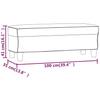 Cream Colored Bench 100 X 35 X 41 Cm Microfiber Fabric