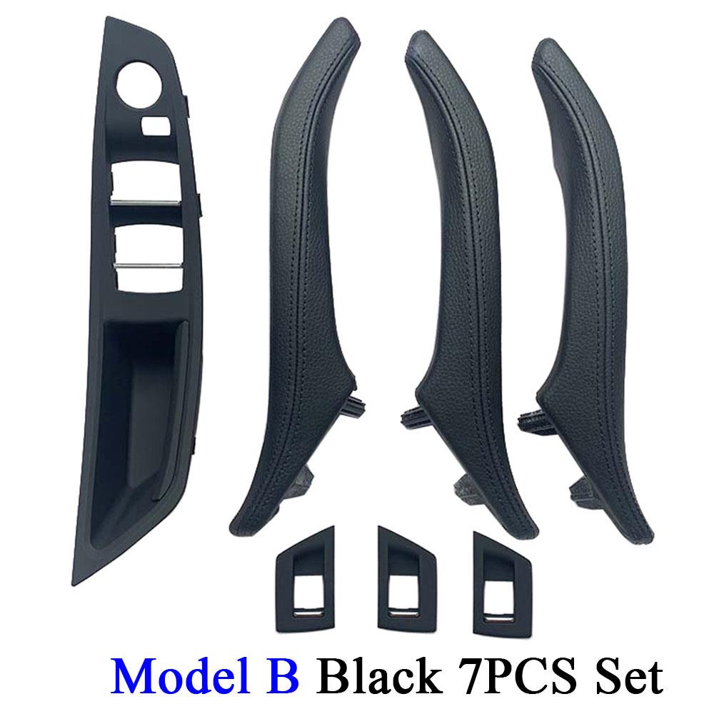 Kierowca z lewej strony wewnętrzne podłokietnik drzwi samochodu pokrywa panelu uchwyt do holowania skórzany zestaw do BMW serii 5 F10 F11 F18 520 523 525 528