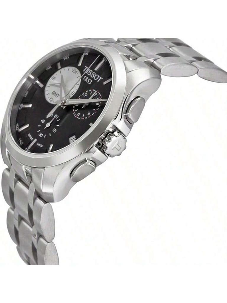 Tissot Orologio da uomo al quarzo, impermeabile fino a 100 m, con cinturino in pelle T035.439.11.051.00