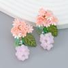 Floral Resin Earrings: Elegant Spring Design with Flowers and Leaves