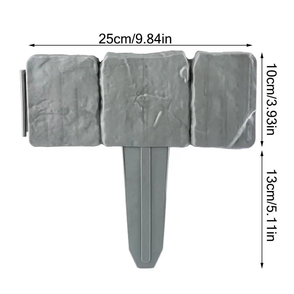 10Pcs Moisture-resistant Corrugated Fence Weatherproof Flower Bed Edging Fence Garden Decoration