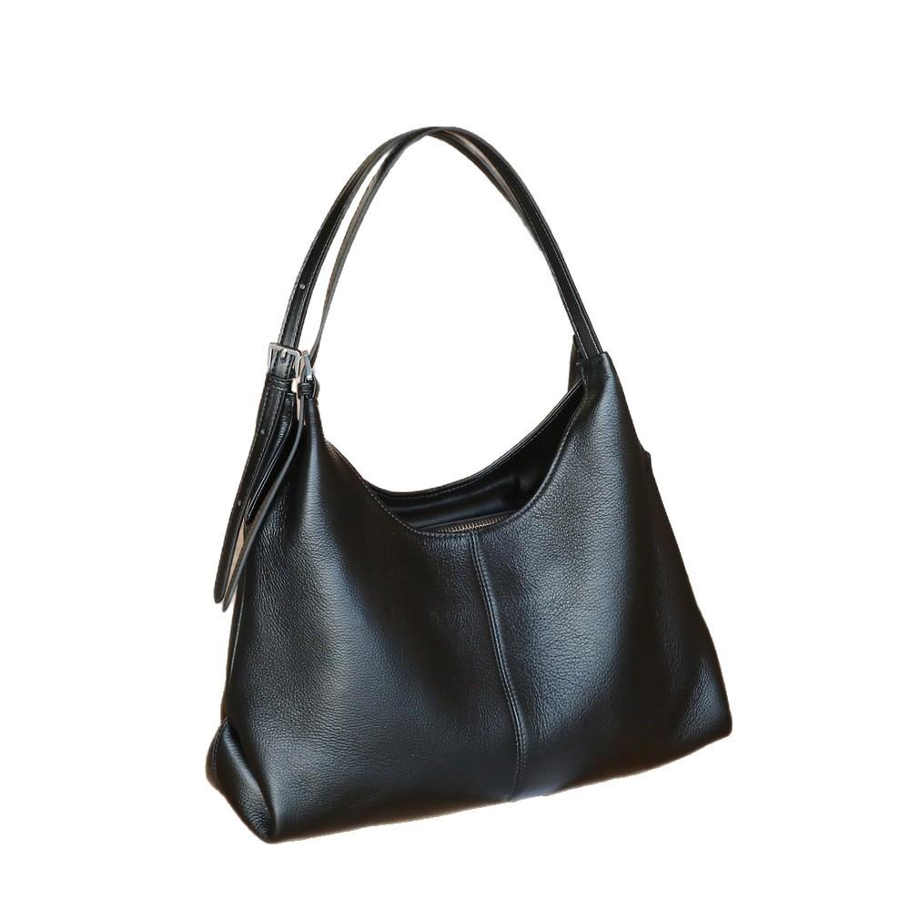 Women'S Bag First Layer Cowhide Natural Drop Messenger Bag Leather Bag Fashion Large Capacity Shoulder Armpit Bag