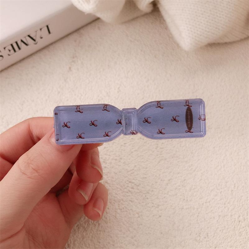 10Pcs Women's Polka-dot Pattern Long Bow Hairpin Girl's Heart Simple and High-end Bangs Hair Accessories Hairpin Headwear