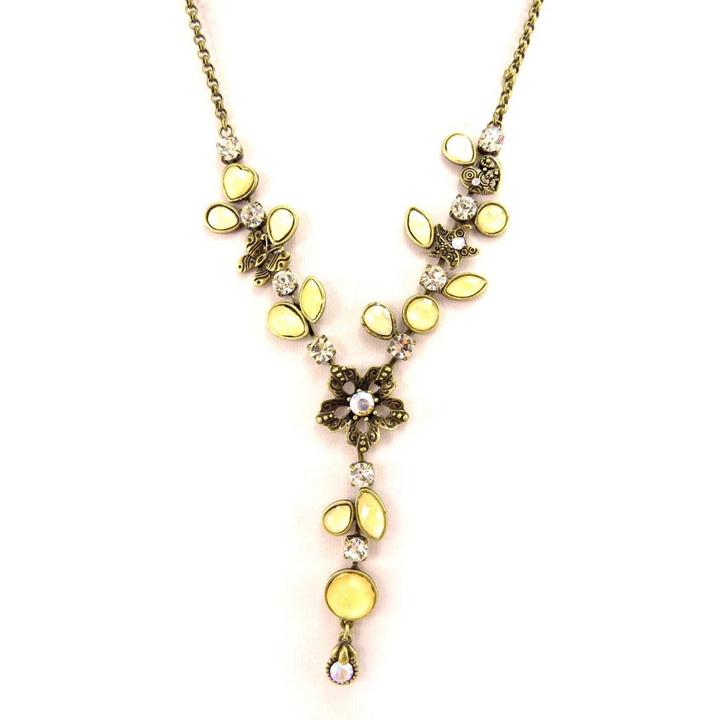 Les Trésors De Lily [D6191] - Designer Necklace 'Sissi' Ivory