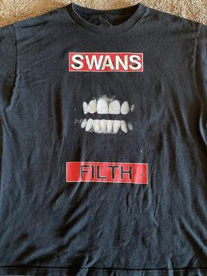 Swans Filth Shirt, SWANS Katoenen T-shirt met Korte Mouwen Zwart Alle Maten T-shirt AG1200 Unisex T-shirt