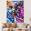 "Anime Ninja Team Dynamic Artwork" Patterned Tapestry Decorative Wall Hanging, Home Bedroom Living Room Decor