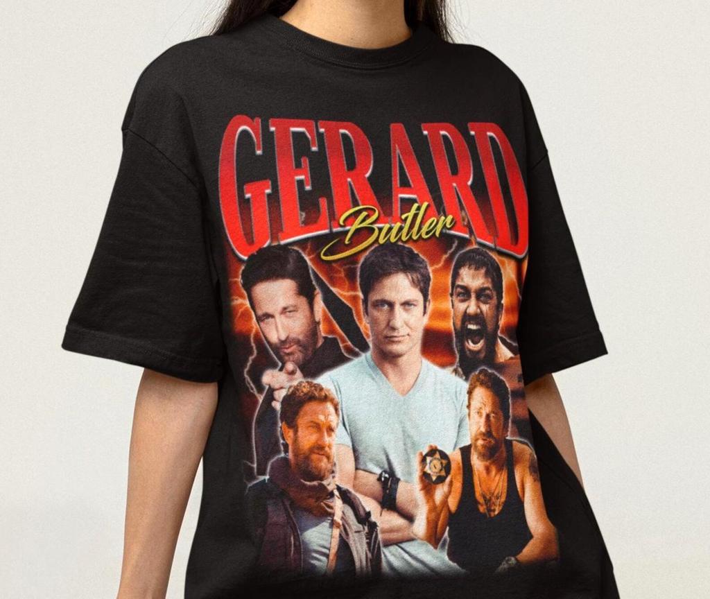 Unisex Gerard Butler Shirt - Scotch Actress Shirt,King Leonidas,Celebrity Tee