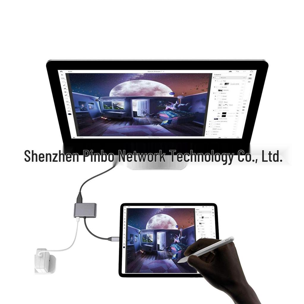 4-in-1 Typ-C Dual-HDMI-Hub für MacBook: Unterstützt 4K, Gleiche/Doppelte Bildschirme