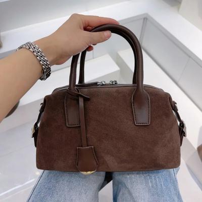 Herbst Winter Damen Tote Bag Neue Weiche Leder Bost Tasche Oberste Schicht Gefrostetes Rindsleder Echtes Leder Retro Handtasche Crossbody Tasche