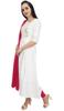 Atasi Ethnic White Zari Work Dupion A-Line Kurti Indian Women's Suit Clothing -
