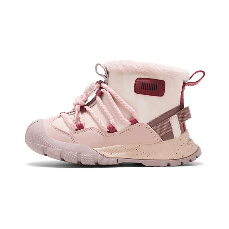 

Утолщенные детские ботинки, нескользящие, теплые, средние, зимние ботинки из хлопка для мальчиков и девочек 36 розовый/фиолетовый