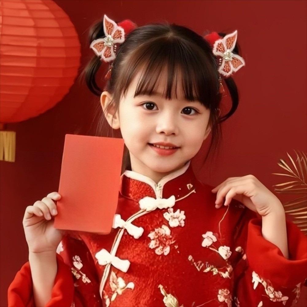 Traditional New Year Hair Ties Plush Children's Hair Ropes Celebration