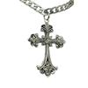 Cross Necklace Silver Color With Crystals Gothic Crucifix Symbol Unisex Jewelry