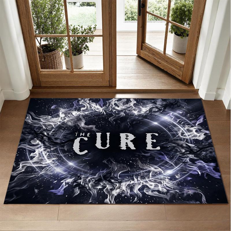 The Cure Design Crystal Velvet Rug Soft Decorative Mat for Bedroom Entrance