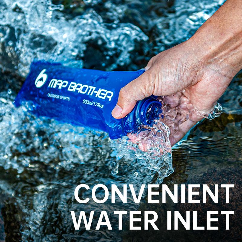 Outdoor Collapsible Soft Water Bottle 250ml 500ml for Running, Hiking, Cycling and Rock Climbing Drinking Sports