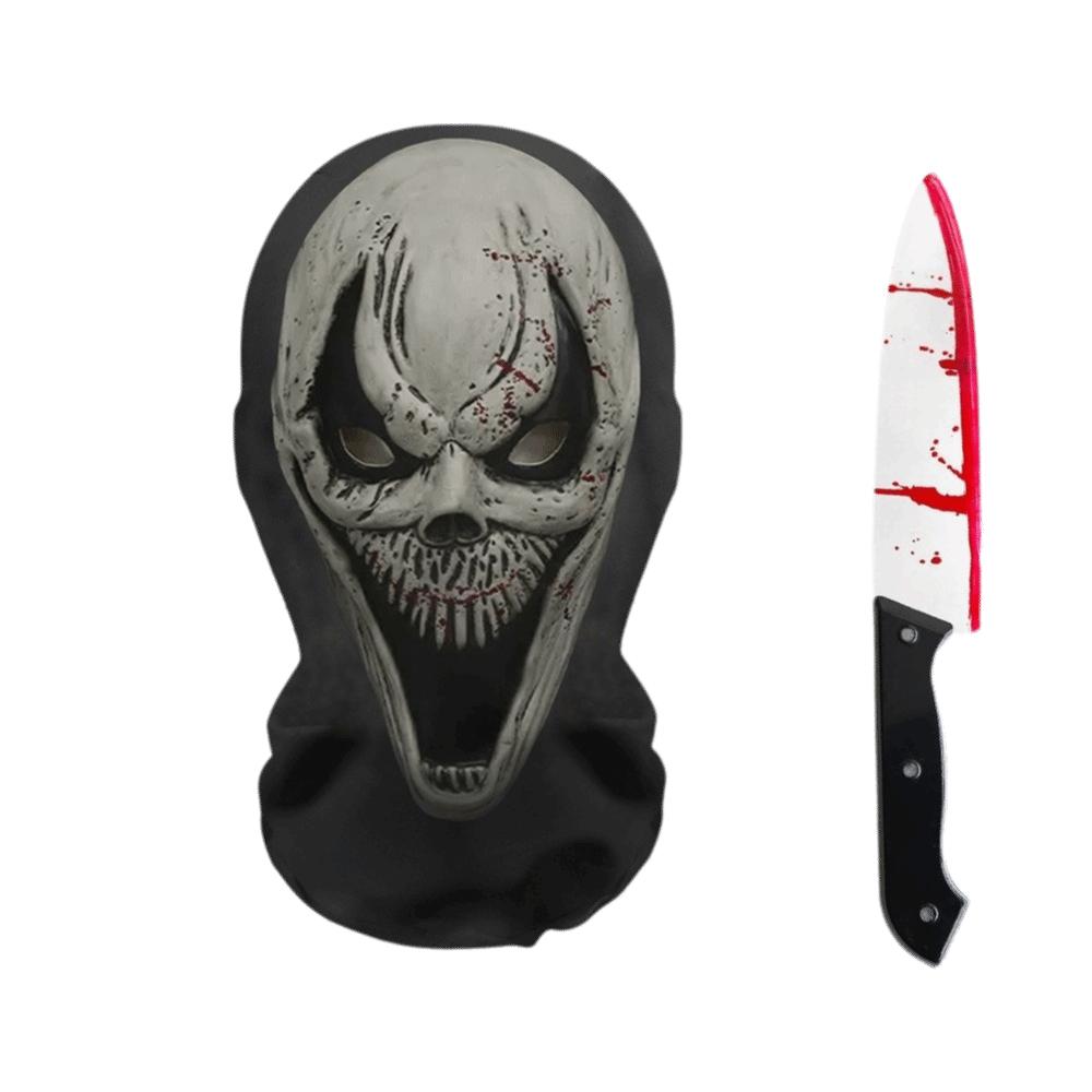 Scary Design Cosplay Mask Stretch Mesh Horror Mask Ghost Face Full Face Mask Performance Show