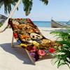 Floral Animals Print Beach Towel, Large Soft Quick Dry Towel for Beach Camping Swimming
