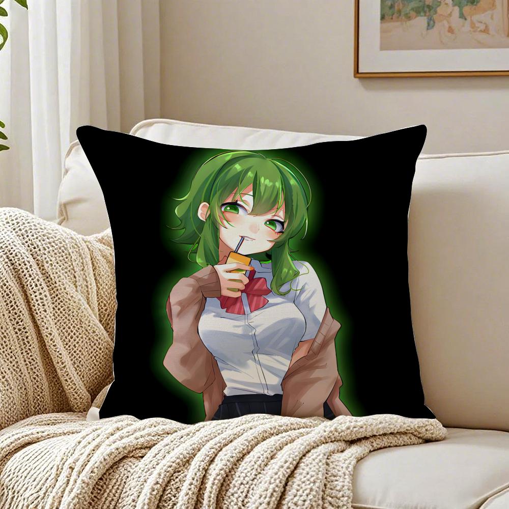 G-Gumi Megpoid Cushion Cover Pillowcase Anti-Dustmite Living Room Sofa Decor Cushion Room