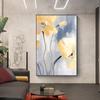 Abstract Canvas Painting Retro Yellow Flower Poster Print Modern Wall Art Pictures for Living Room Bedroom Nordic Home Decor