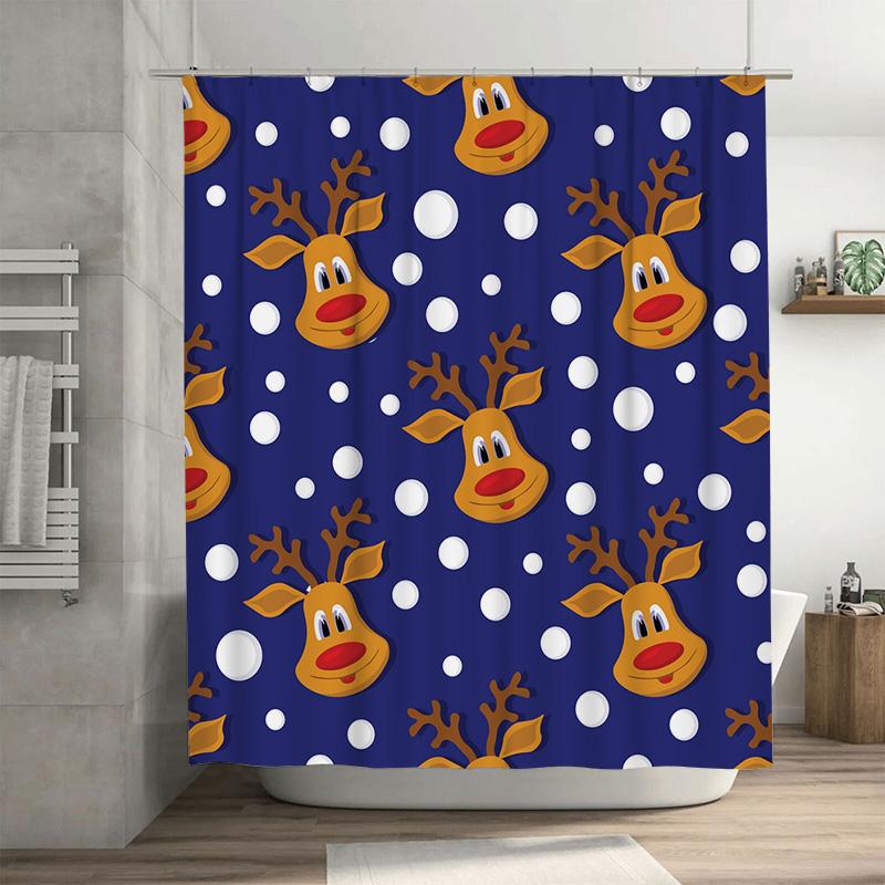 

Tu Bathroom Curtain Vintage Blue Floral Shower Curtain Set Waterproof Farmhouse Decor For Spa Modern Washroom Accessories W60H190(CM)-1 Pcs