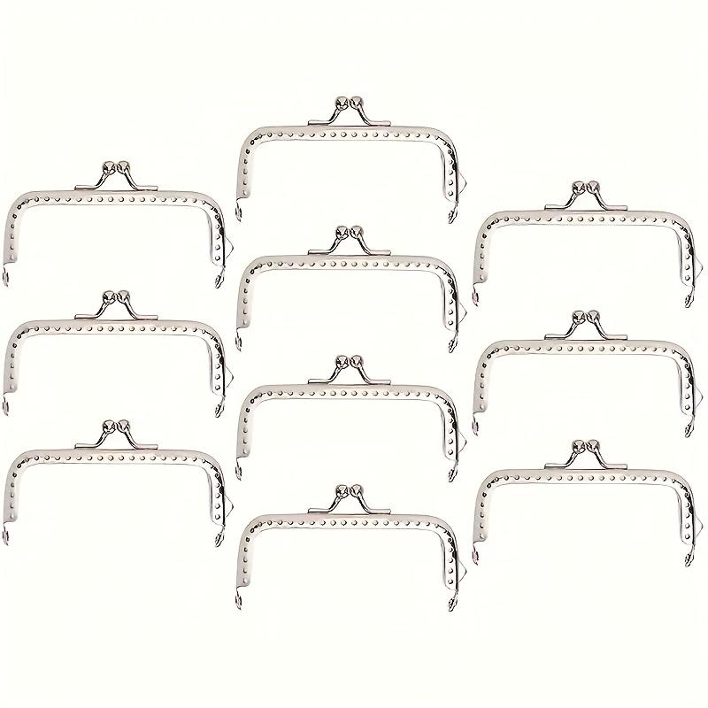 0 Stück Glatter Metallverschluss Geldbörsenschnalle - Legierung Quadratischer Rahmen für Häkeltaschen, DIY Handwerk Taschenverschlusswerkzeug