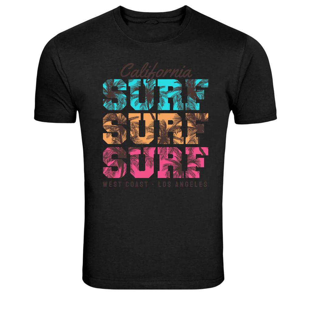 California Surf Surf Surf West Coast Los Angeles Graphic T-Shirt