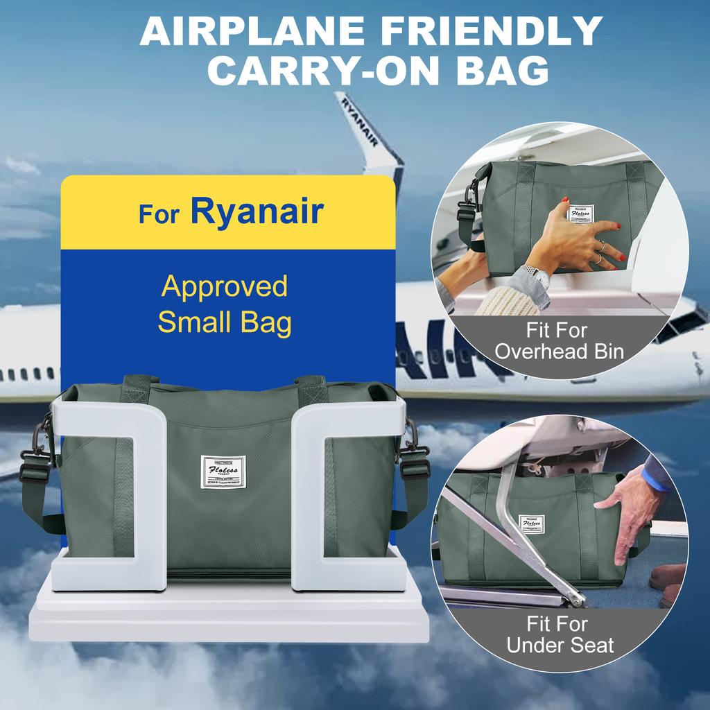 Travel Duffel Bag, Women Sports Tote Fitness Gym Bag, Ryanair Cabin Bag 40x20x25 Hand Luggage, Shoulder Weekender Bag Travel Bag