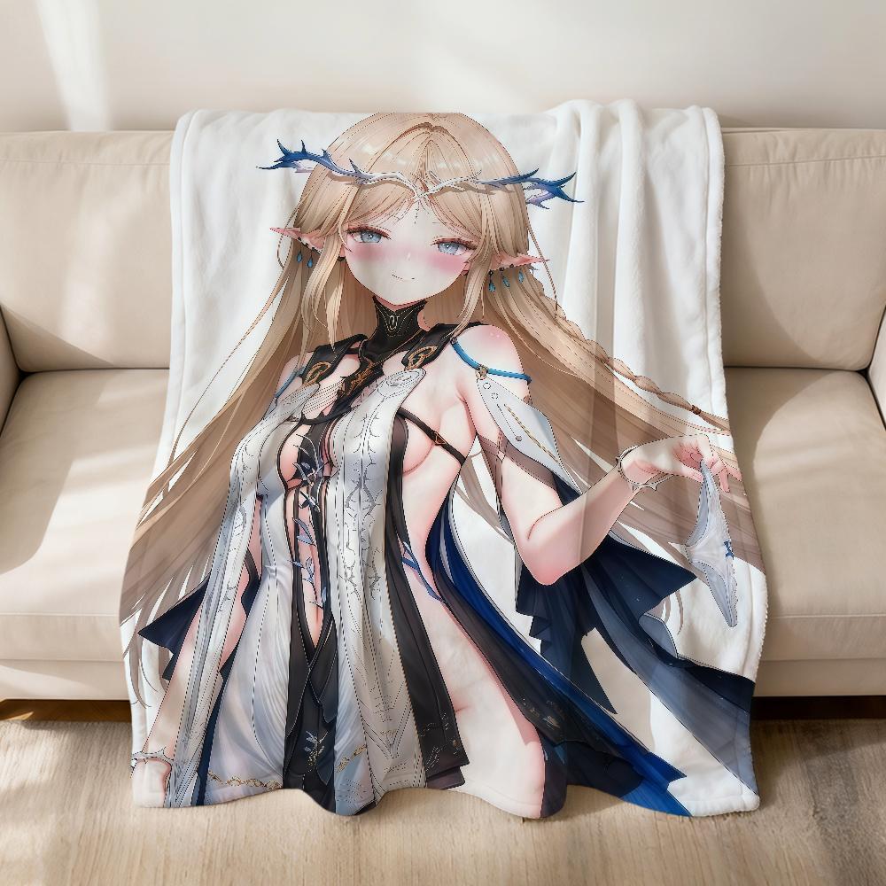 game Wuthering Waves Cartethyia Flannel soft warm plush blanket for sofa living room pet hogar bedroom gift home Car portable